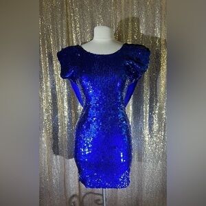 COPY - Gorgeous Blue sequin dress